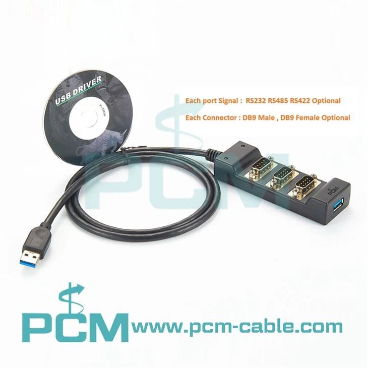 یواس اس RS232 آداپتور 3 پورت با فرمت USB