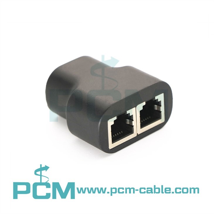 RJ12 6P6C 1 زن تا 2 زن شکاف خط تلفن