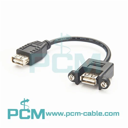 پانل کوه کابل USB زن به یک زن