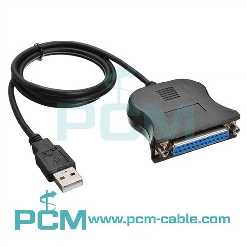 USB به 25 پین کابل پرینتر موازی