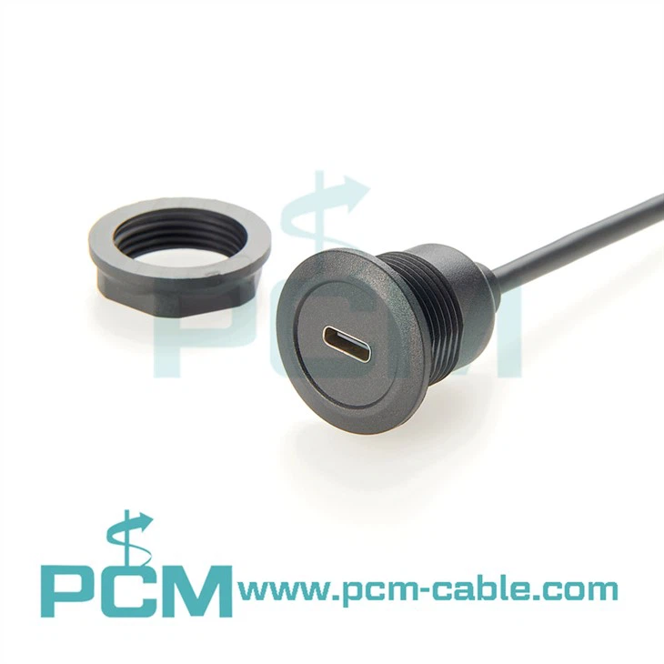 22mm nut panel mount usb c to micro usb cable
