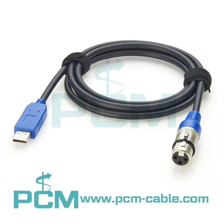 3PIN XLR Male DMX512 Freestyler Software PC Control Dimmer Cable with FTDI Chip