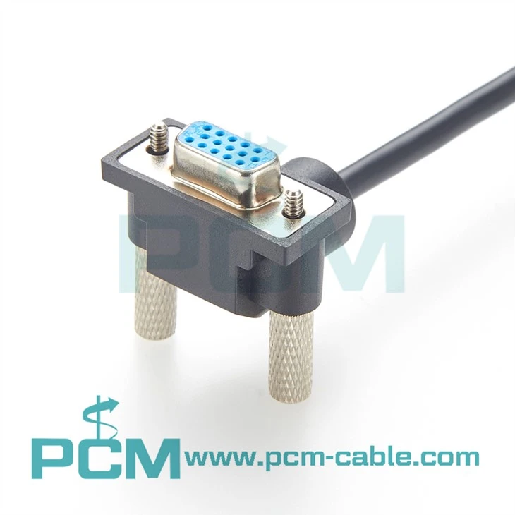 Ultra-Slim Up Down Angled HD15 VGA Female-to-Male Cable