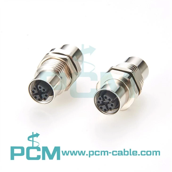 M12 X Code Sensor Actuator Actuator Control Feed از طریق کانکتور