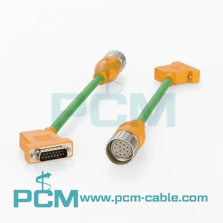 M23 Signal Servo Motor Plug to D-SUB 15 Pin Cable