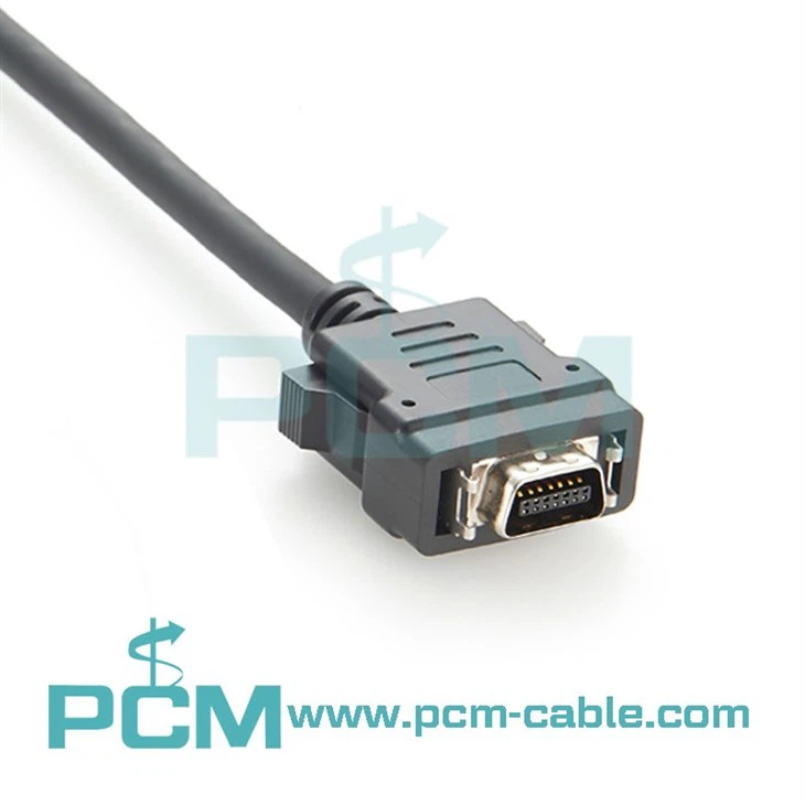 MDR 14 pin cable assembly with latch clip
