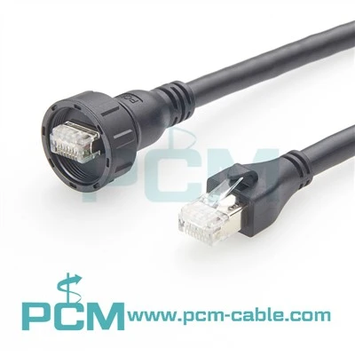 کابل اترنت مقاوم در برابر آب RJ45 نر به نر