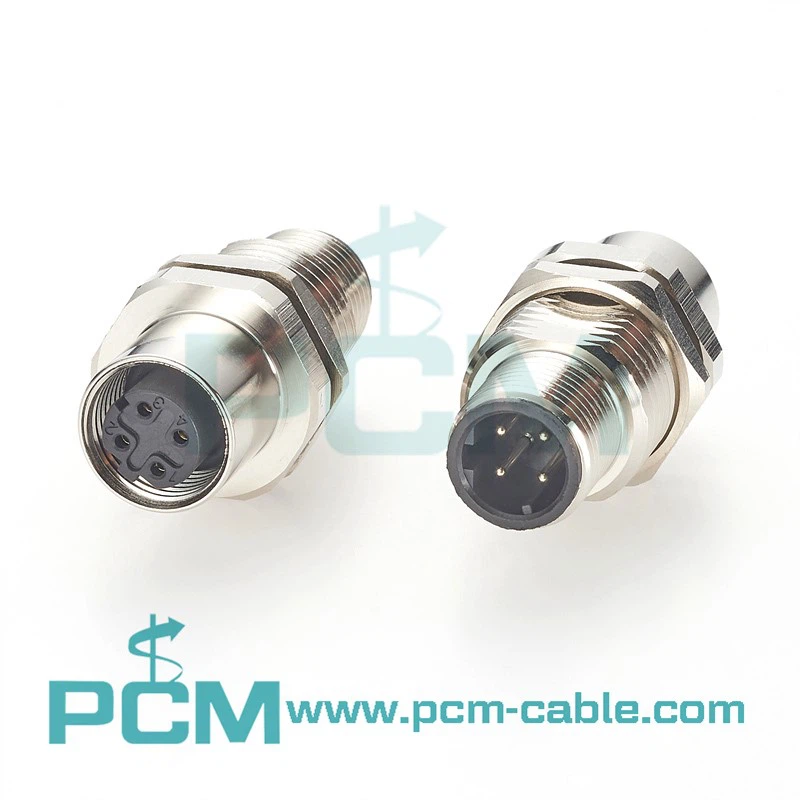 M12 D code control cabinet feed-through connector M12 D code control cabinet feed-through connector