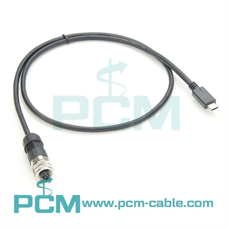 Sensor Cable, RS485, USB Plug, M8M12 Receptacle, 4 Positions