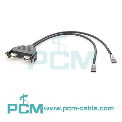 2 پورت USB یک آداپتور صفحه شکاف کم مشخصات زن