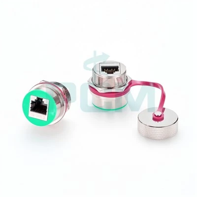 اتصال پانل ضد آب IP67 Cat6A Ethernet Coupler Female to Female