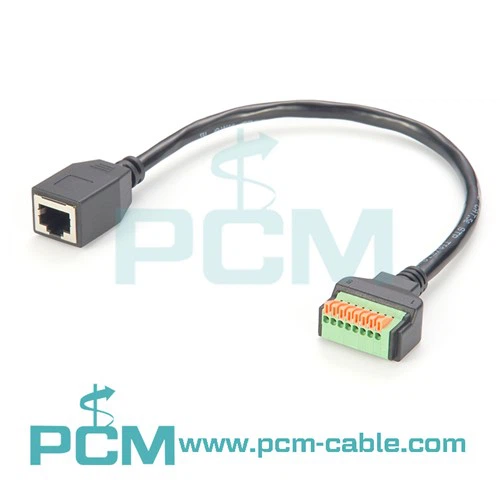 RJ{0}}آداپتور بلوک ترمینال نوع فنر 8 پین زن P8C